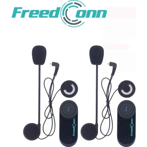 2pcs FreedConn Original T-COM VB Motorcycle BT Bluetooth Helmet Intercom Multi Riders Interphone Headset with FM Radio