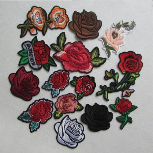 Different Patterend Flower New arrive Hot melt adhesive Applique Embroidery patches stripes DIY Clothing Accessories C772-C5229