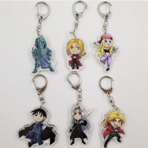 Fullmetal Alchemist Fashion Anime Acrylic Key Chains Cartoon Keyring Keychain Pendant Keyholder Unisex Gifts NEW