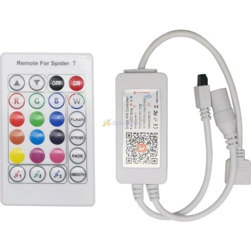 Tuya Smart Wifi LED Controller DC5V 12V 24V 24 Key Remote Work With APP Alexa Google Home TMALL GENIE For RGB LED Strip Light