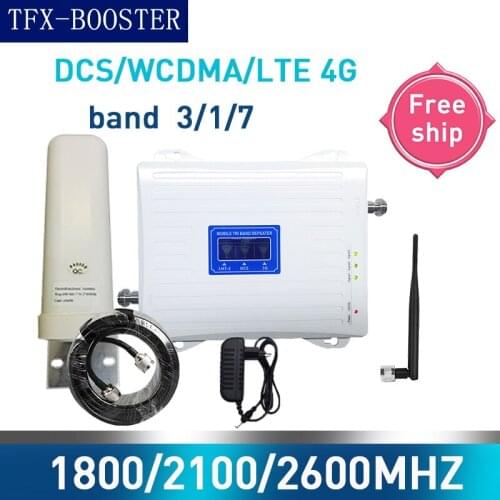 TFX-BOOSTER Tri-Band Mobile Cellular Amplifier gsm repeater 3G 4G Mobile Network Booster GSM UMTS LTE 1800/2100/2600mhz