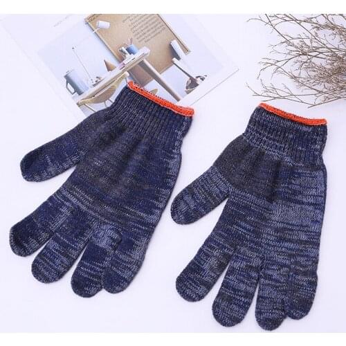 Outdoor Mens Labor Protection Hunting Gloves Dirty Wear Resistant Ten-needle Fine Yarn Polyester Cotton Warm Gloves Dripship