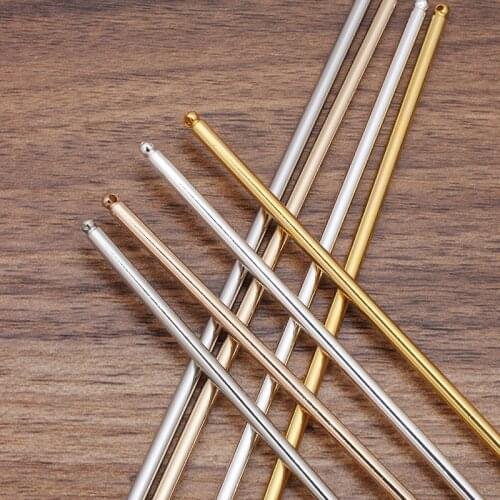 10 PCS 125mm 150mm Simple Metal Hair Sticks Base Setting 4 Colors Plated Hairpins DIY Handmade Accessories For Jewelry Making