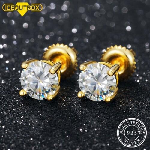 Fashion 100% Genuine 925 Sterling Silver Stud Earrings For Women Earring Cubic Zircon 2021 Trend Wedding Jewelry 3/4/6MM Jewelry