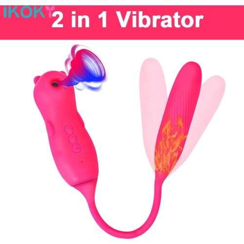 Sucking Vibator Female Masturbator G Spot Clitoris Stimulator Adult Product Sex Toys for Women 2 In 1 Clit Nipple Sucker