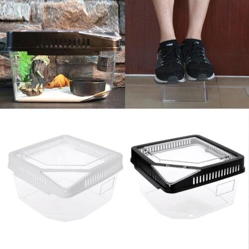1PC Plastic Container Reptile Feeding Box Spider Scorpion Insect Terrarium Breeding Box
