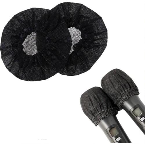 10 Pairs Disposable Non-woven Microphone Protective Cover Odor Removal Windscreen Protective Mic Cap Pad