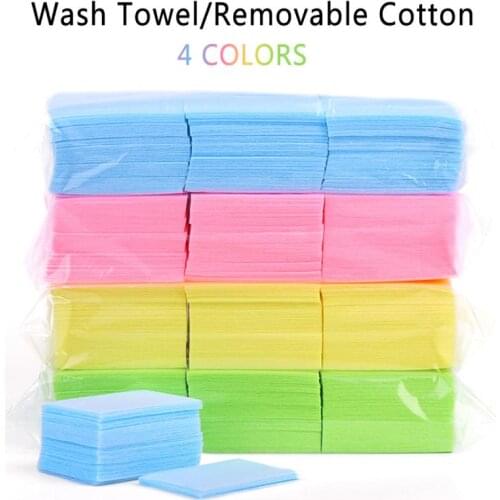 1000pcs Nail Towel Color Environmental Protection Clean Cotton Disposable Unloading Towel Nail Polish Remover Pads TSLM1