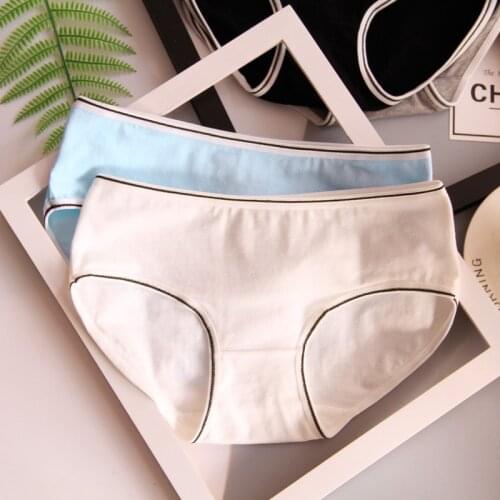 2PCS/LOT Junior Puberty Girl 10-14Yrs Children Cotton Underwear Panty