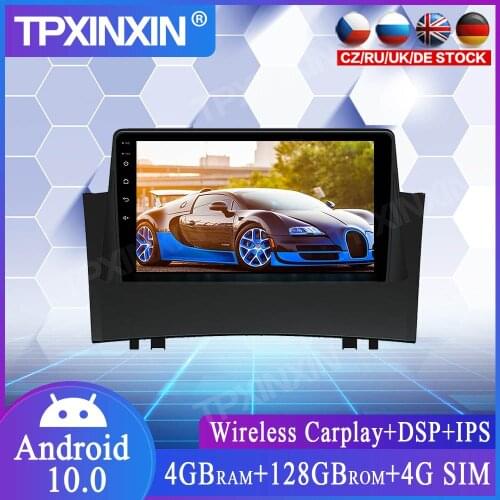 4+128G Android 10.0 DSP For Renault Megane 2 2004-2008 Car GPS Navigation Car Multimedia Player Auto Radio Tape Recorder Stereo