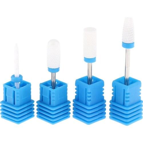 5 Pieces Fine Medium Coarse Electric Ceramic Nail Drill Bit Manicure Grinding Tool Cuticle Clean Dead Skin Gel Remover