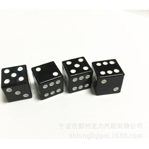 500pcs/lot car and motorcycle air valve cap Black/Silver dice Tyre nozzle cap tire dust cap for Bike too
