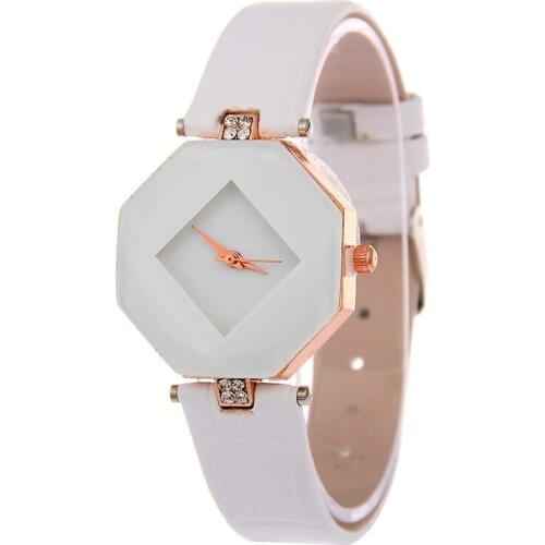 Fashion Casual Womens Quartz Wristwatch Leather Diamond Luxury Womens Bracelet Watch Dress Watch Relogio Feminino lovers Gift