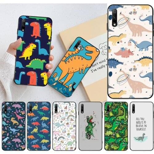 CUTEWANAN Cartoon Dinosaur Pattern DIY Printing Phone Case cover Shell for Huawei Honor 30 20 10 9 8 8x 8c v30 Lite view pro