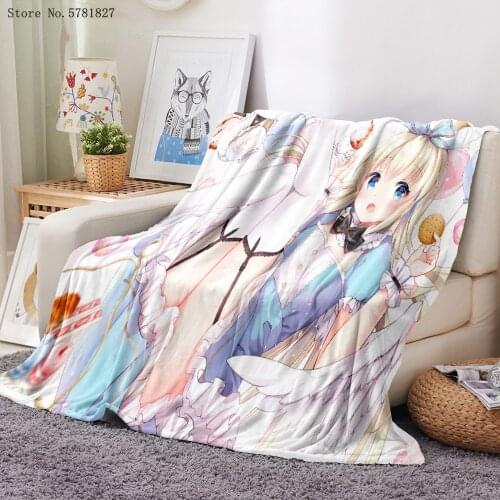 Anime Cartoon Flannel Blanket 3D Print Beautiful Sexy Girl Fleece Blanket Home Custom Funny Blanket For Bedroom Throw Blanket