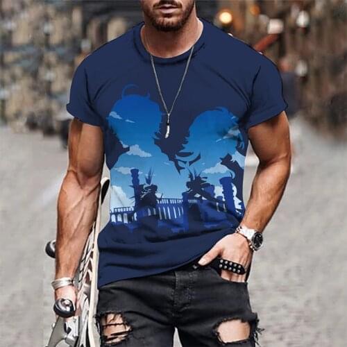 Genshin Impact Anime T-shirt Men And Women Tops Hot Unisex Harajuku Streetwea Short Sleeve Casual