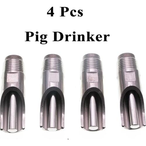 4PCS Pig Nipple Drinker Stainless Steel Sow Piggery Watering Drinkers Waterer Automatic Veterinary Farm Equipment Supplies
