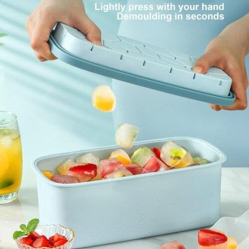 Summer Honeycomb Ice Maker Ice Cube Mold Ice Tray Household Refrigerators Double Silicone Ice Box Storage With Removable Lid
