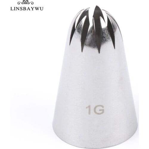 LINSBAYWU #1G Large Size Cake Decoration Tips Stainless Steel Icing Piping Nozzles Kitchen Tool Accessory кондитерские насадки