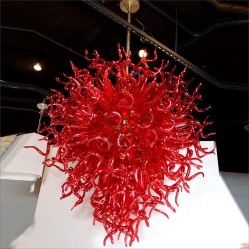 Superior Quality Italian Blown Glass Chandelier Hand Blown Glass Chihuly Style Chain Chandelier Lighting ans Pendant Lamps