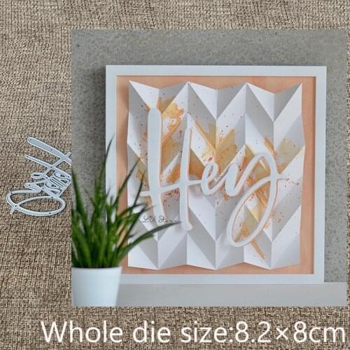 XLDesign Craft Metal Cutting Dies stencil mold Hey 2021 words decoration scrapbook Album Paper Card Craft Embossing die cuts