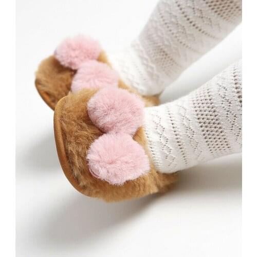 Newborn Toddler Baby Boys Girl Infant Cute Faux Bow Soft Crib Warm Shoes Sandals & Clogs
