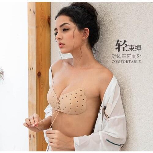 Fashion Women invisible seamless sexy push up plus size strapless bra for wedding
