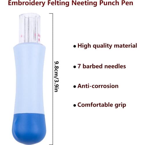 MIUSIE Felting Needle Kit Felting Needles with 7 Needles Felting Starter Kit Felt Diy Package Wool Felt for DIY Felting