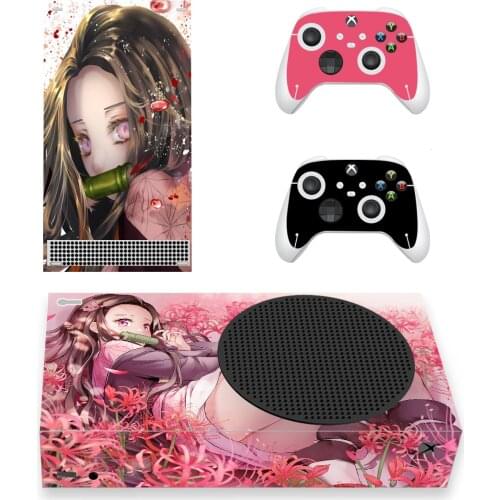 Demon Slayer Kimetsu No Yaiba Skin Sticker Decal Cover for Xbox Series S Console and 2 Controllers Xbox Series Slim Skin Vinyl
