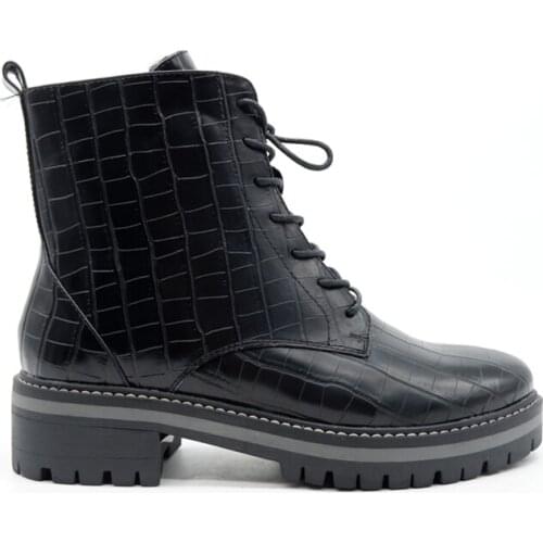 Novelty Fall-winter season womens ankle boots High-quality fashion females footwear with lacing faux leather Autumn lady boots