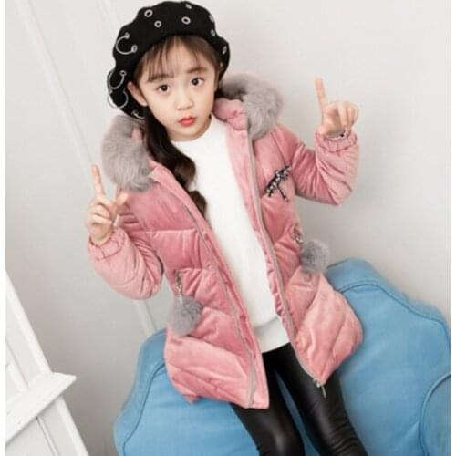 Hooded Parkas Kids Down Jacket Baby Girls Parkas Winter Jacket Girls Coat