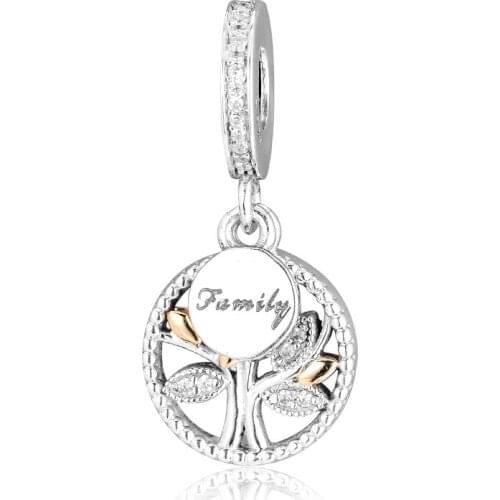 Fits For Pandora Bracelets Charms with 14k Real Gold 100% 925 Sterling Silver Beads Free Shipping