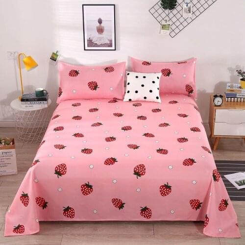 Bed Sheet 1 pcs Decor Brand Cotton Bed Sheets Home Textile Para Bed Sheet New Pattern Protector Bed Coverlet (With Pillowcase)