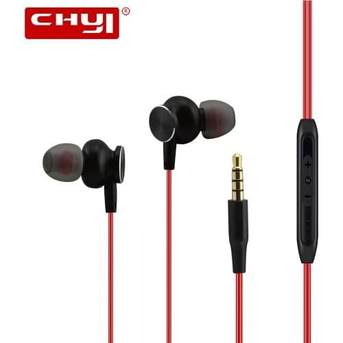CHYI In-ear Wired Metal Earphone With Micro 3.5mm Line Type MP/ MP4 Music Magnetic Earbuds Headset For iPhone Smart Phone