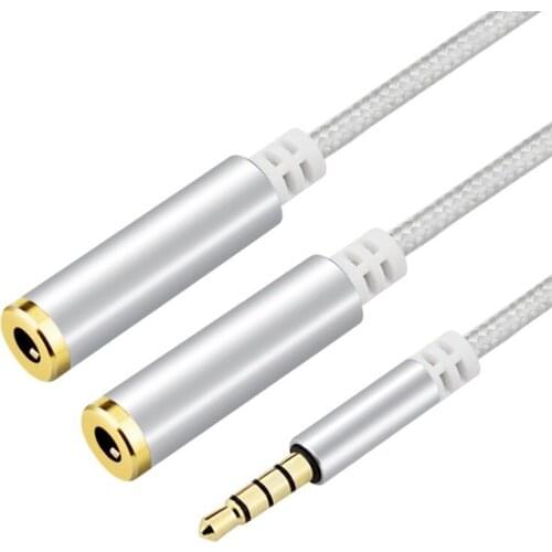 Headphone Splitter 3.5MM Male To Female One Minute Two Audio Cable For Notebook MP3 Player Radio Speaker AUX Audio Cable