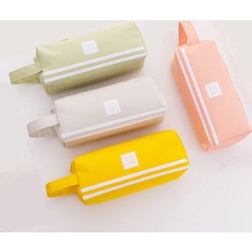 Creative Double Zipper Pencil Case Kawaii Pencilcase Large Capacity Pen Box for Girls Gifts Cute School Bag Stationery Supplies