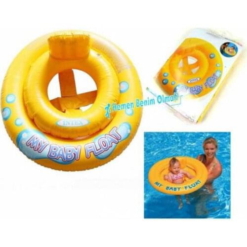 Yellow Baby Floator 67 cm İntex 59574 Inflatable baby rider Seafood Pool entertainment