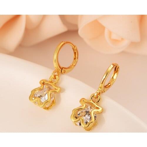 New Fashion Design Women Charming Numerals Earrings Zircon crystal cross beads dangle Earrings For Women Wedding drop Gift