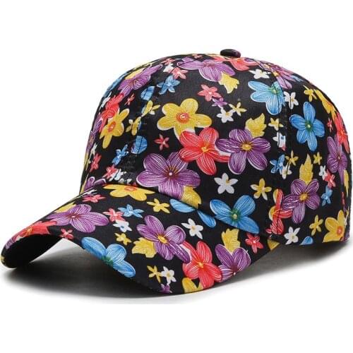 Winter Brand Baseball Hats For Women Men Flower Print Outdoor Sports Full Cap Hat Hip Hop Snapback Trucker Caps Casquette