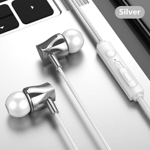 1pcs In Ear With Mic Headset Wired 3.5mm Plug Subwoofer Headphone Comfortable Earphone Protable Earbuds For Mobile Phone