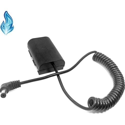 10PCSLP-E6Dummy Battery Power Supply DC Coupler DR-E6 for BMD Blackmagic Micro Cinema Camera Video Assist Holder SmallHD Monitor