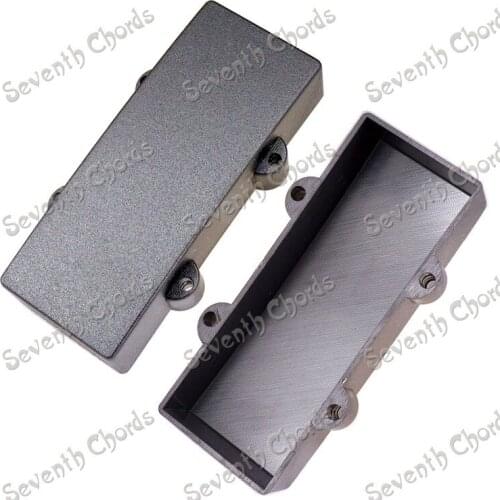 2 Pcs Black Curved Sealed Closed Type Humbucker Pickup Covers for 4 String Electric Bass Guitar, /95mm*37mm
