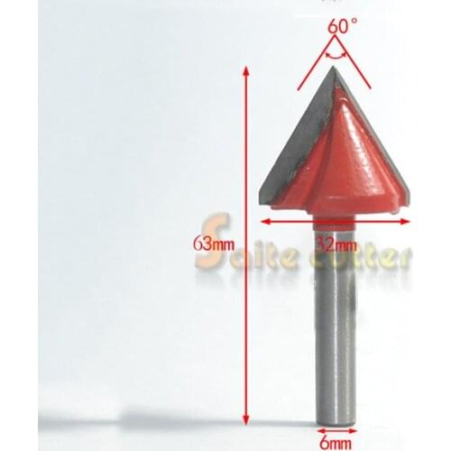 2Pcs 6mm Dia. V-Shaped 3D Engraving Tools, Carving Bits,CNC Router Cutting Tools,Wood Router Bits,FREE Shipping