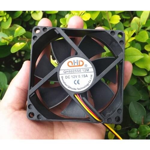 2 PCS/LOT Brand New DC12V 80x80x24mm 8024 Small Brushless Cooling Cooler Fan