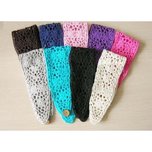 2013 cotton Crochet Headbands handmade knit Head wrap Mixed color Free shipping 50pcs