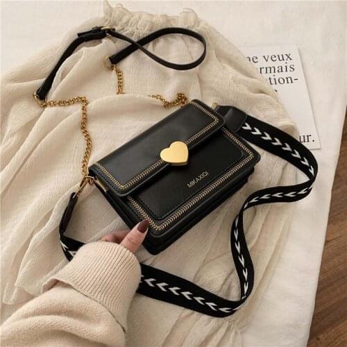 2020 Fashion Bag Lady Casual Phone Shoulder Bag Square Women Messenger Bag Wild Black Luxury Crossbogy Chain Bag and Purse