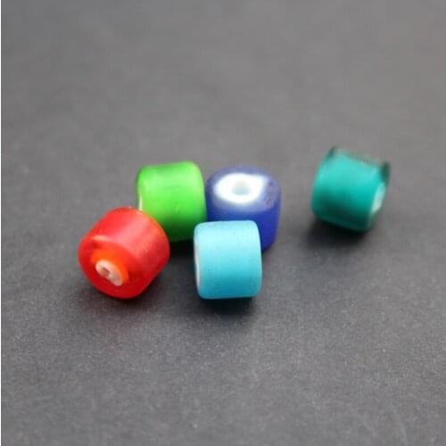 30Pieces /lot 8mm*6mm Handmade Lampwork glass beads Pipe beads Mix color for jewelry &DIY
