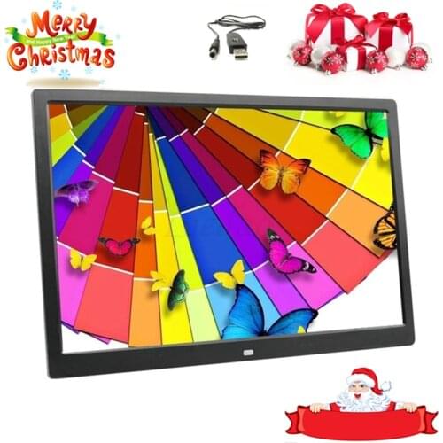Battery 15 inch Screen LED Backlight HD1280*800 Digital Photo Frame Electronic Album Picture Music Movie Full Function Good Gift