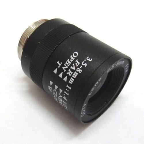 4pcs/lot 1/3" CS F1.4 manual Lris 3.5-8mm CCTV Lens 3.5mm-8mm for CCD Security color , B/W Camera