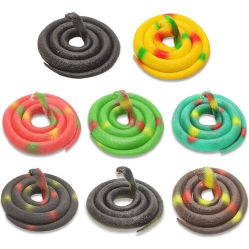 53 Inch Realistic Simulation Rubber Snake Prank Joke Toy Halloween Scare Birds